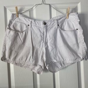 White Faded Glory shorts.